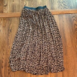 Elegant Leopard Print A-Line Skirt